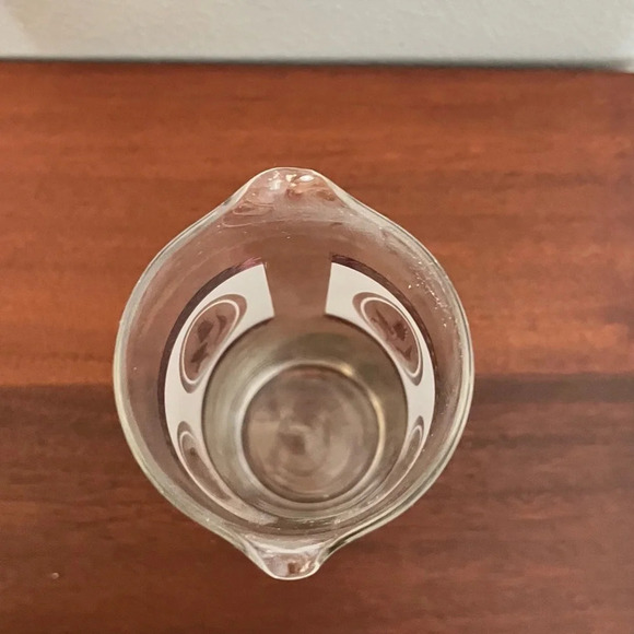 Mid Century Modern Gold Wheat Cylinder Double Spout Cocktail Pitcher - Picture 4 of 10